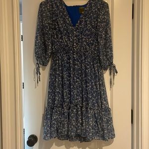 Blue floral mini dress!